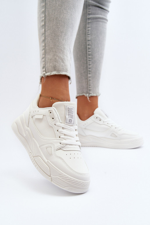 Moteriškas Sneakers modelio batai Big Star NN274667 baltos spalvos