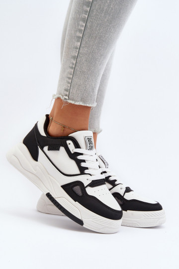 Moteriškas Sneakers modelio batai Big Star NN274669 Baltos-juodos spalvos 2