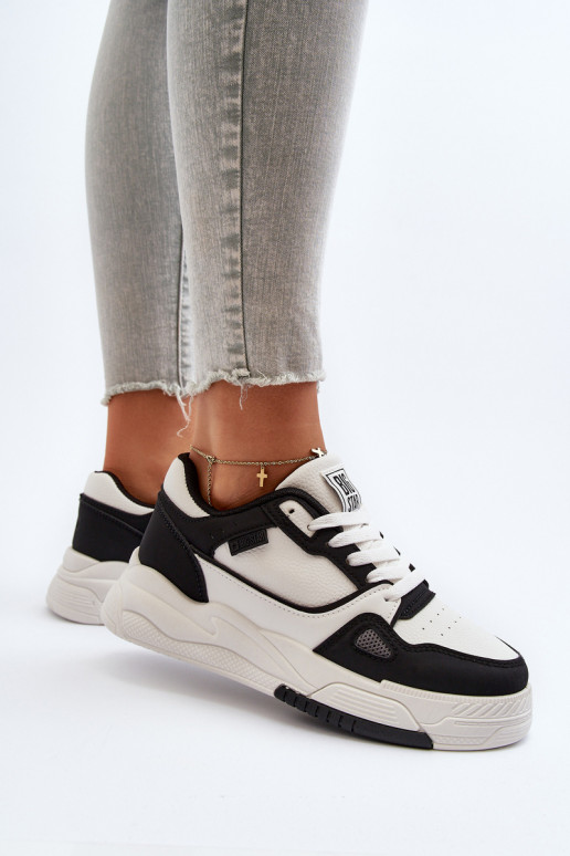 Moteriškas Sneakers modelio batai Big Star NN274669 Baltos-juodos spalvos