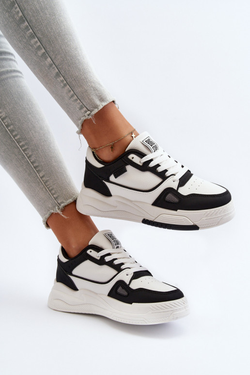 Moteriškas Sneakers modelio batai Big Star NN274669 Baltos-juodos spalvos