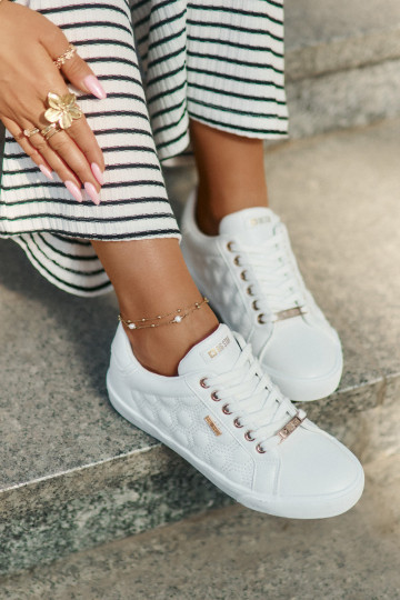 Laisvalaikio bateliai iš eko odos Big Star RR274322 baltos spalvos