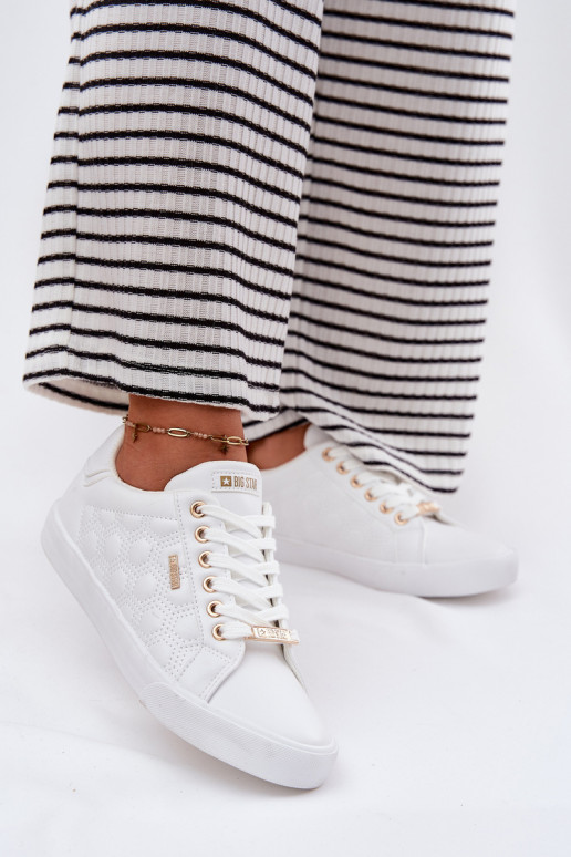 Laisvalaikio bateliai iš eko odos Big Star RR274322 baltos spalvos