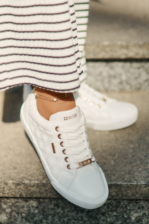 Laisvalaikio bateliai iš eko odos Big Star RR274322 baltos spalvos