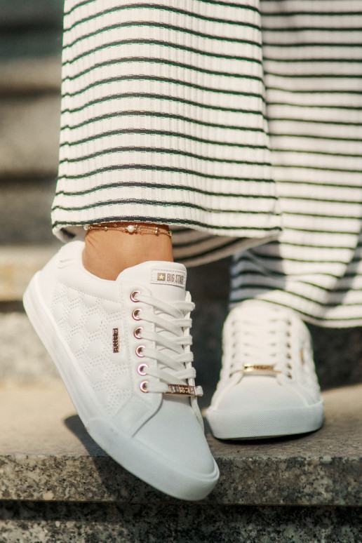 Laisvalaikio bateliai iš eko odos Big Star RR274322 baltos spalvos