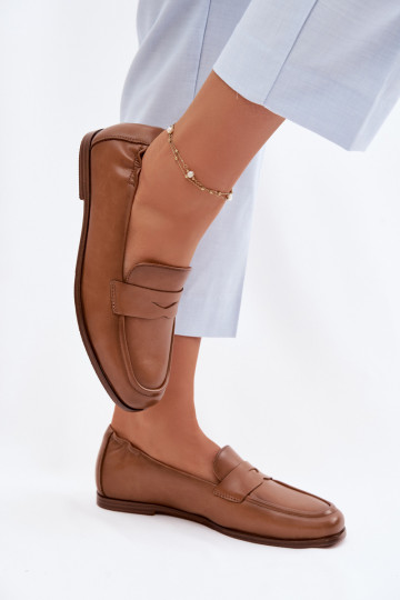 MokasinaisuĮjungtaturalnej Skóry Vinceza 18121 rudos spalvos