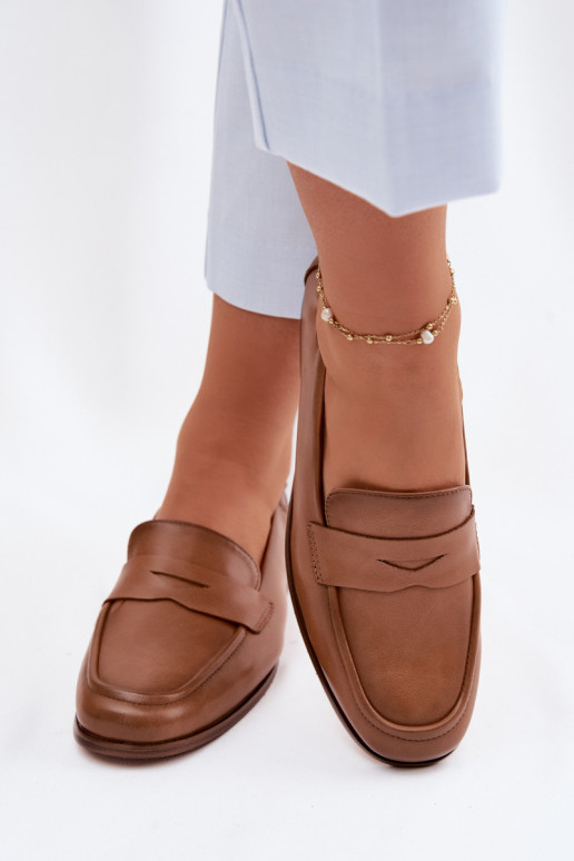 MokasinaisuĮjungtaturalnej Skóry Vinceza 18121 rudos spalvos