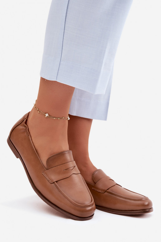 MokasinaisuĮjungtaturalnej Skóry Vinceza 18121 rudos spalvos