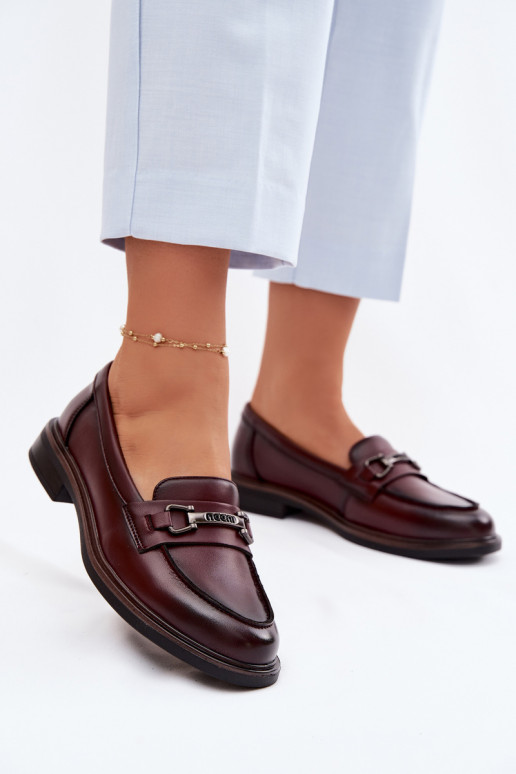 Oda moteriški mokasinai Vinceza 39983 rudos spalvos