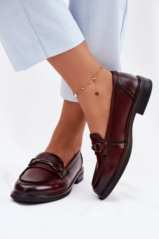 Oda moteriški mokasinai Vinceza 39983 rudos spalvos