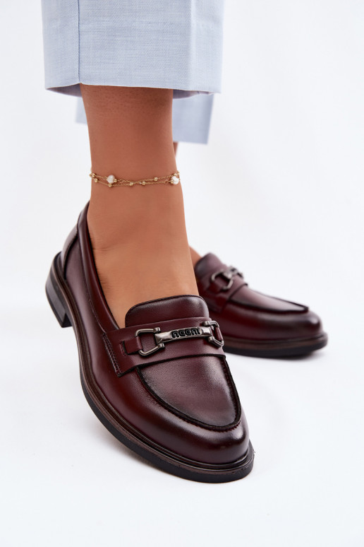 Oda moteriški mokasinai Vinceza 39983 rudos spalvos