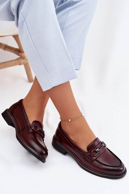 Oda moteriški mokasinai Vinceza 39983 rudos spalvos