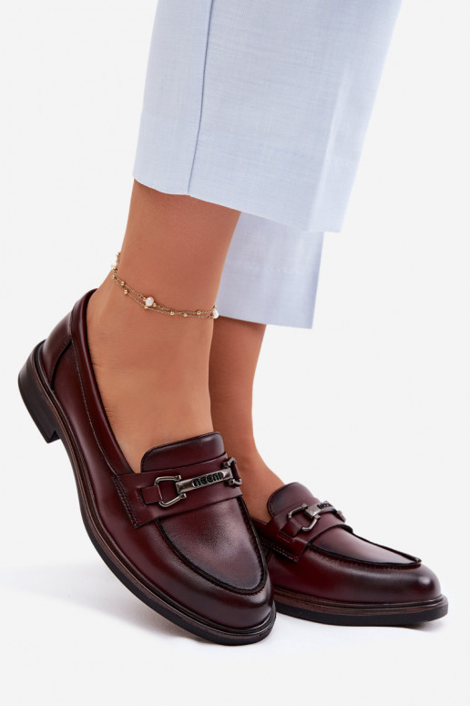 Oda moteriški mokasinai Vinceza 39983 rudos spalvos