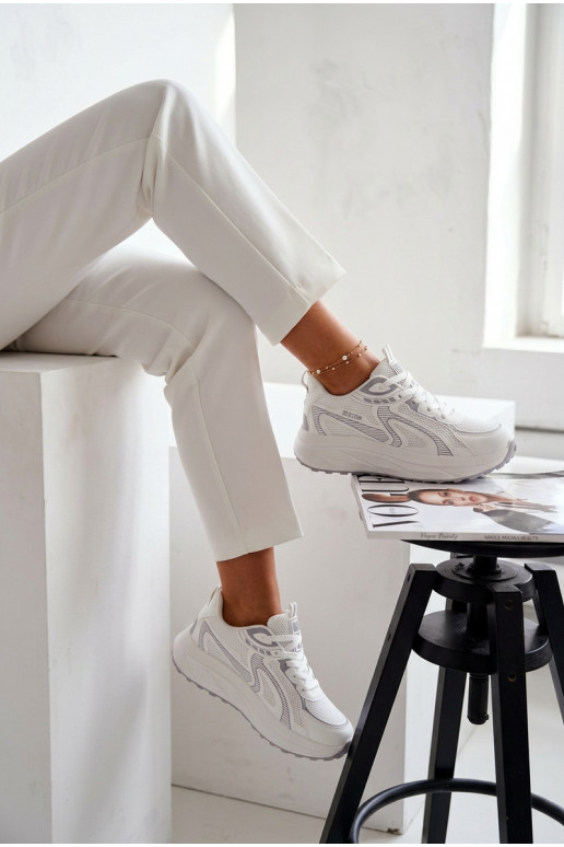 sportiniai bateliai Sneakers modelio batai Moteriškas Big Star TT274325 HI-POLY SYSTEM baltos spalvos