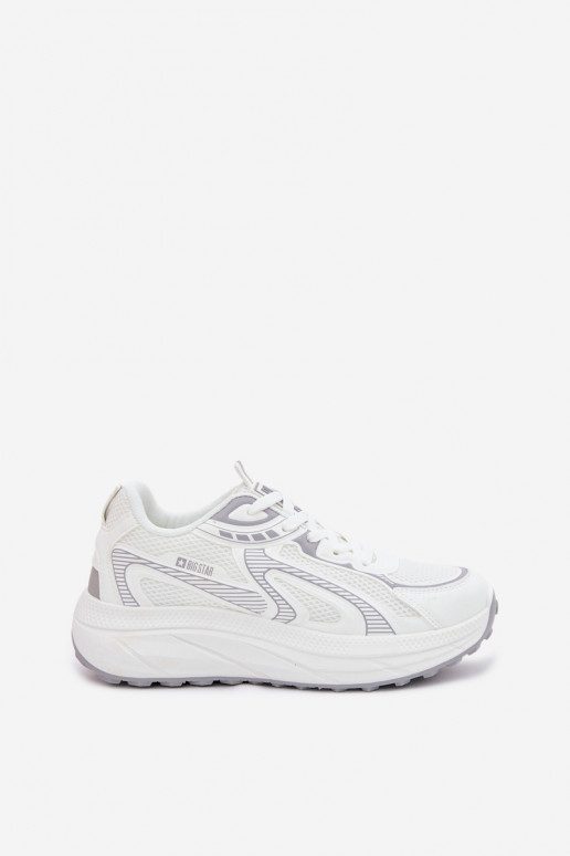 sportiniai bateliai Sneakers modelio batai Moteriškas Big Star TT274325 HI-POLY SYSTEM baltos spalvos