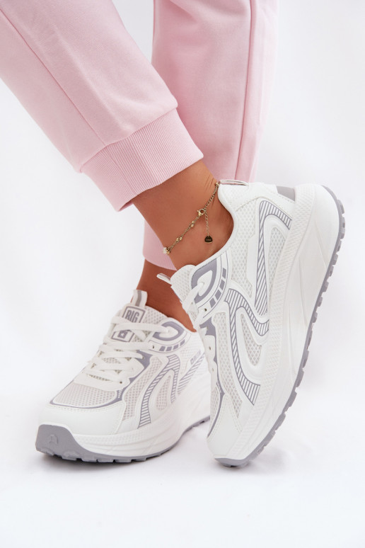 sportiniai bateliai Sneakers modelio batai Moteriškas Big Star TT274325 HI-POLY SYSTEM baltos spalvos