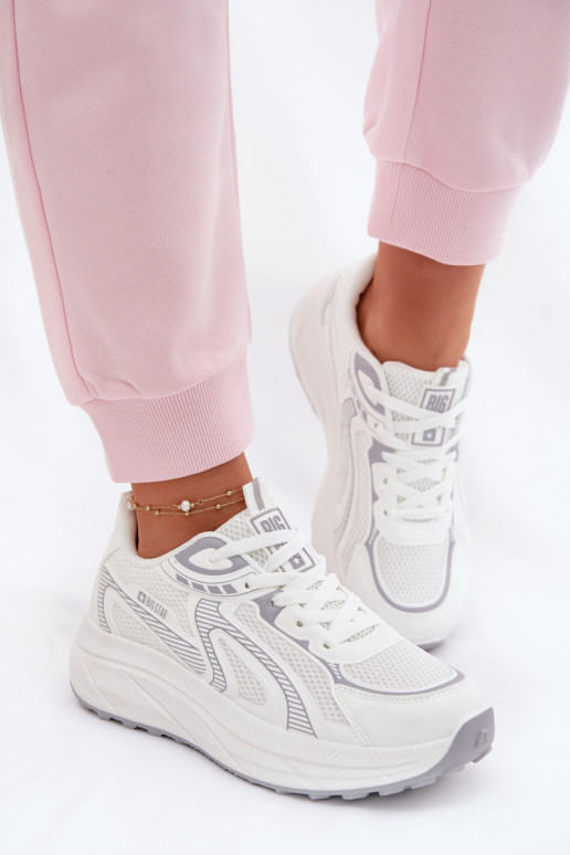 sportiniai bateliai Sneakers modelio batai Moteriškas Big Star TT274325 HI-POLY SYSTEM baltos spalvos