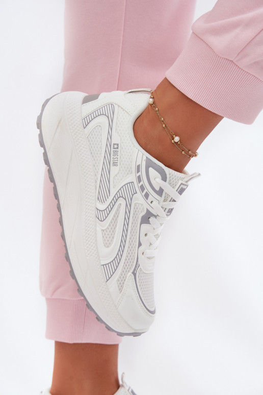 sportiniai bateliai Sneakers modelio batai Moteriškas Big Star TT274325 HI-POLY SYSTEM baltos spalvos