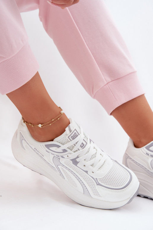 sportiniai bateliai Sneakers modelio batai Moteriškas Big Star TT274325 HI-POLY SYSTEM baltos spalvos