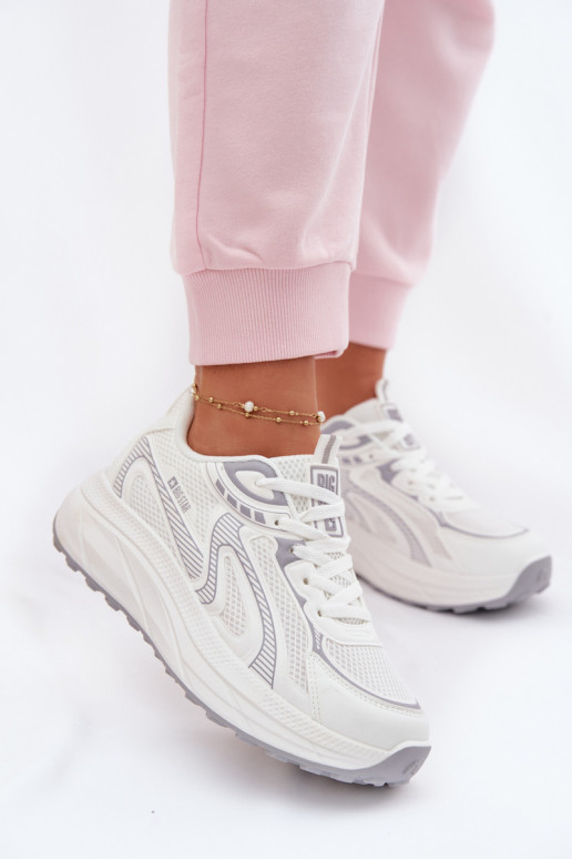 sportiniai bateliai Sneakers modelio batai Moteriškas Big Star TT274325 HI-POLY SYSTEM baltos spalvos