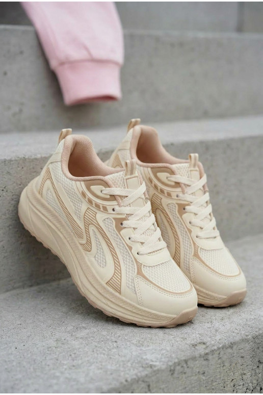 sportiniai bateliai Sneakers modelio batai Moteriškas Big Star TT274326 HI-POLY SYSTEM smėlio spalvos