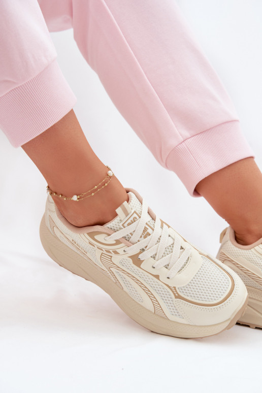 sportiniai bateliai Sneakers modelio batai Moteriškas Big Star TT274326 HI-POLY SYSTEM smėlio spalvos