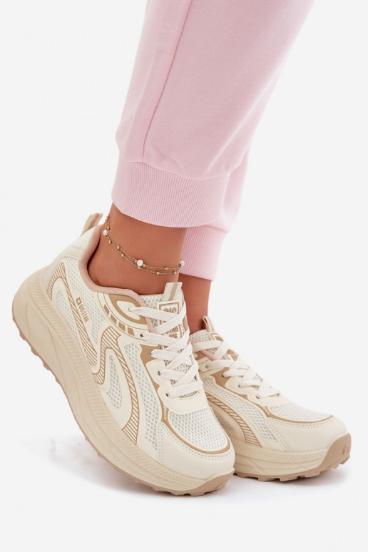 sportiniai bateliai Sneakers modelio batai Moteriškas Big Star TT274326 HI-POLY SYSTEM smėlio spalvos