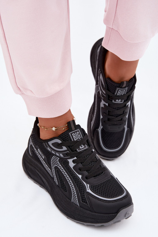 sportiniai bateliai Sneakers modelio batai Moteriškas Big Star TT274327 HI-POLY SYSTEM juodos spalvos