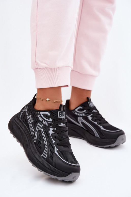 sportiniai bateliai Sneakers modelio batai Moteriškas Big Star TT274327 HI-POLY SYSTEM juodos spalvos