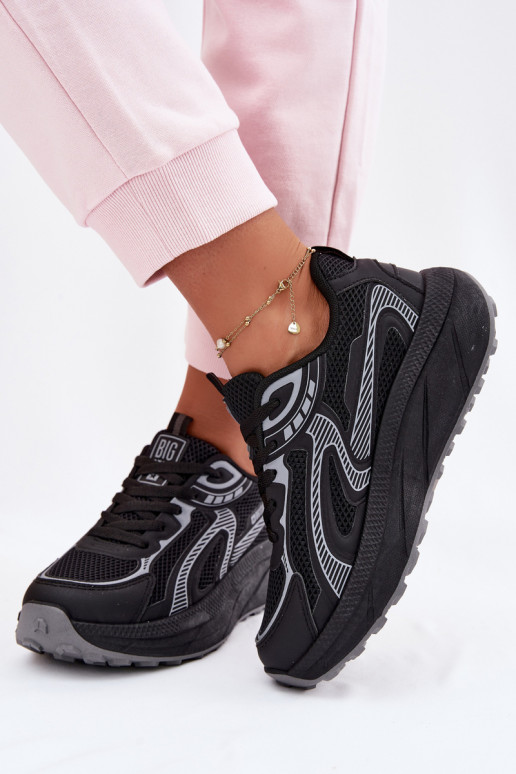 sportiniai bateliai Sneakers modelio batai Moteriškas Big Star TT274327 HI-POLY SYSTEM juodos spalvos