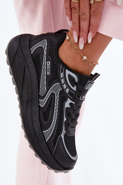 sportiniai bateliai Sneakers modelio batai Moteriškas Big Star TT274327 HI-POLY SYSTEM juodos spalvos