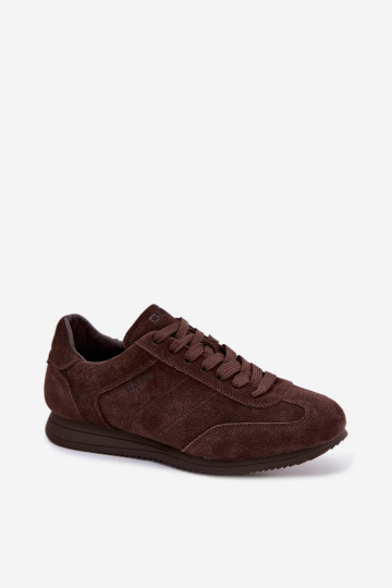 Sneakers modelio bataisuĮjungtaturalnego iš zomšosu Big Star TT274226 CzekoladoĮe 2