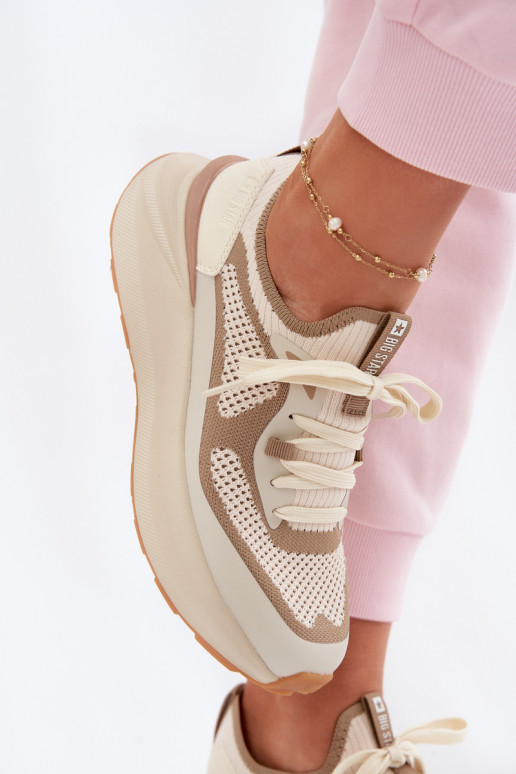 sportiniai bateliai Moteriškas Big Star TT274571 HI-POLY SYSTEM smėlio spalvos