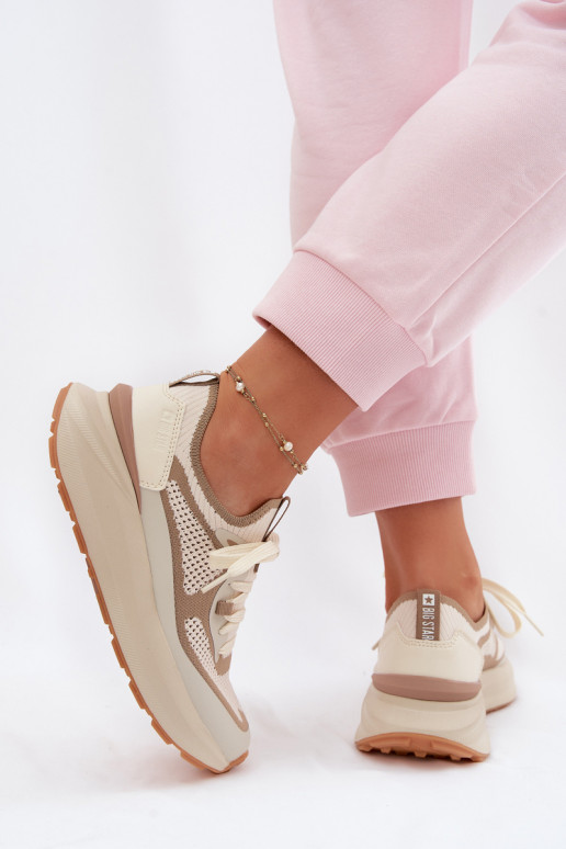 sportiniai bateliai Moteriškas Big Star TT274571 HI-POLY SYSTEM smėlio spalvos