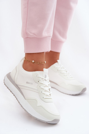 Sneakers modelio batai Moteriškas su platforma Big Star TT274279 baltos spalvos