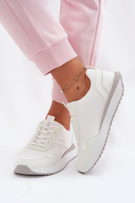 Sneakers modelio batai Moteriškas su platforma Big Star TT274279 baltos spalvos