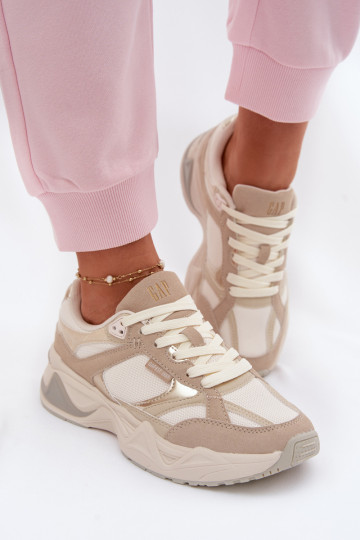 Sneakers modelio batai Moteriškas su platforma GAP MARATHON GPIN6154923895 smėlio spalvos