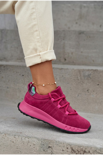 Moteriški zomšiniai sneakers batai Bemela rožinės spalvos