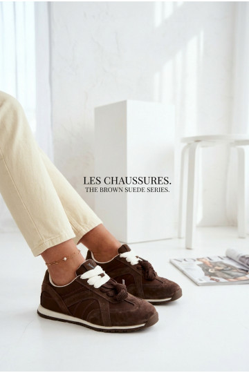 iš zomšos Sneakers modelio batai Moteriškas Vinceza 86427 CzekoladoĮe 2