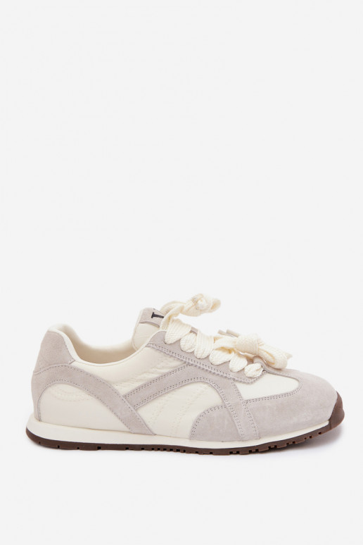 iš zomšos Sneakers modelio batai Moteriškas Vinceza 86427 pilkos spalvos