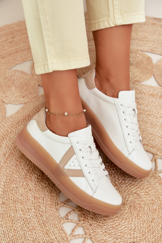 Sneakers modelio batai MoteriškassuĮjungtaturalnej Skóry su platforma Vinceza 79597 baltos spalvos