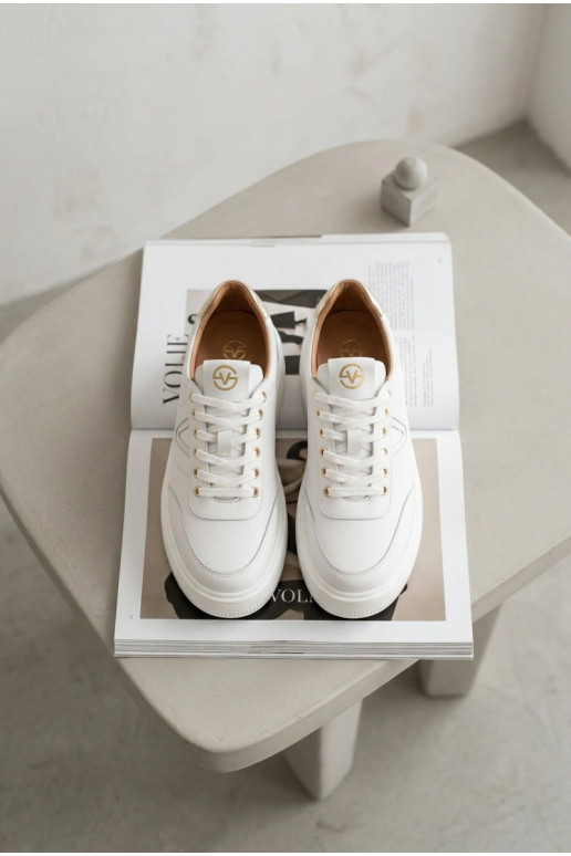 Oda Sneakers modelio batai Moteriškas su platforma Vinceza 39976 baltos spalvos