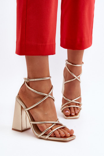 Tai turidingi Aukštakulniai sandalai aukso spalvos Josette