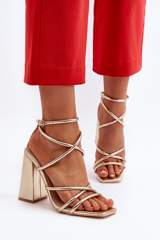 Tai turidingi Aukštakulniai sandalai aukso spalvos Josette