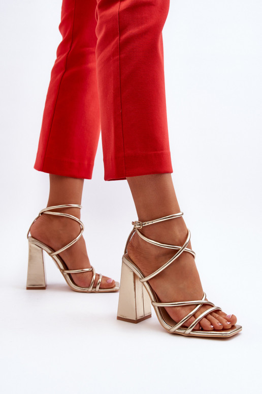 Tai turidingi Aukštakulniai sandalai aukso spalvos Josette