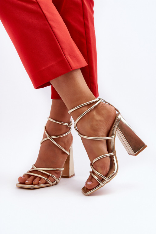 Tai turidingi Aukštakulniai sandalai aukso spalvos Josette