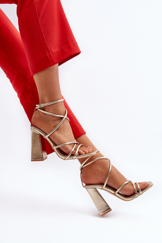 Tai turidingi Aukštakulniai sandalai aukso spalvos Josette