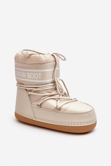 Moteriškas Suvarstomi žieminiai batai smėlio spalvos Soia