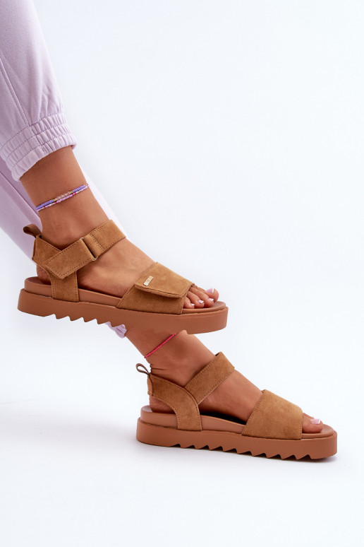 Moteriškas Zomšinės basutės su platforma Big Star NN274705 rudos spalvos