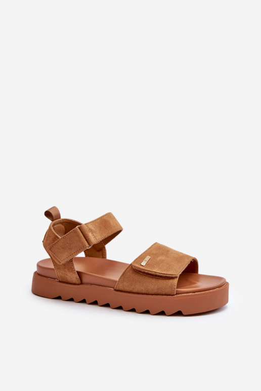 Moteriškas Zomšinės basutės su platforma Big Star NN274705 rudos spalvos