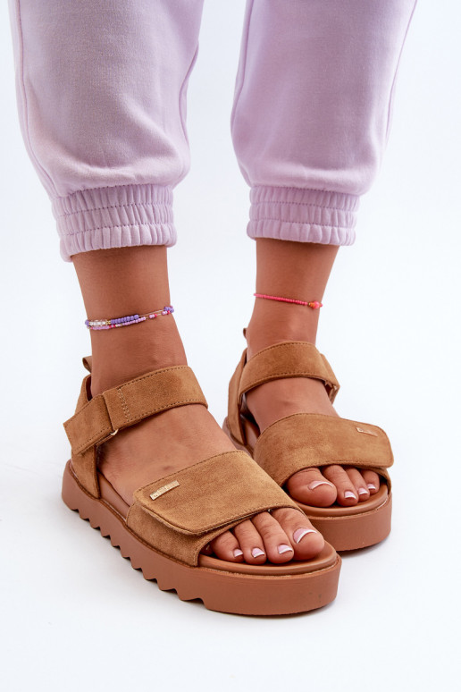 Moteriškas Zomšinės basutės su platforma Big Star NN274705 rudos spalvos